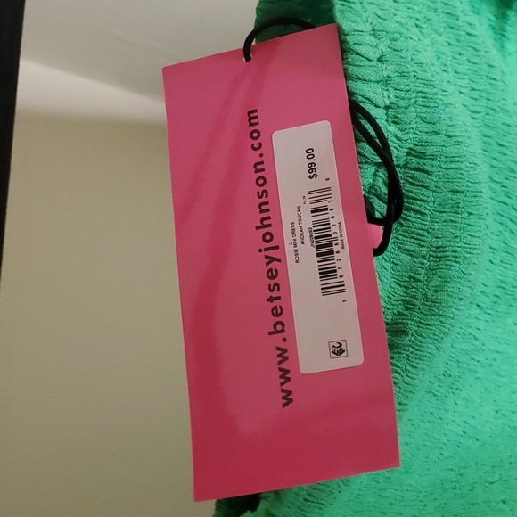 Betsey Johnson Rosie Strapless Tiered Mini Dress Green - Picture 6 of 16